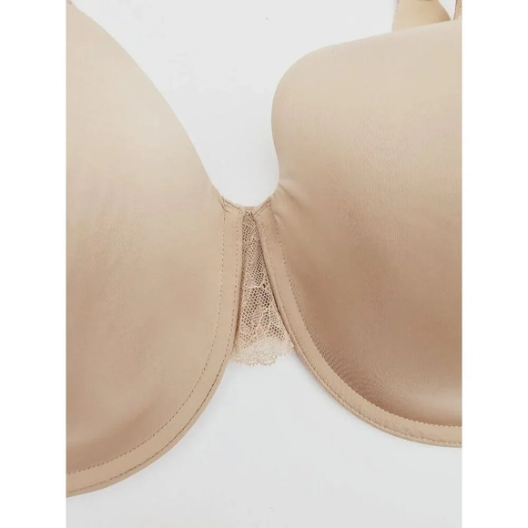 Soma 360 Vanishing Perfect Coverage Lace Beige Nude Underwire T-Shirt Bra 40DDD - Picture 3 of 8